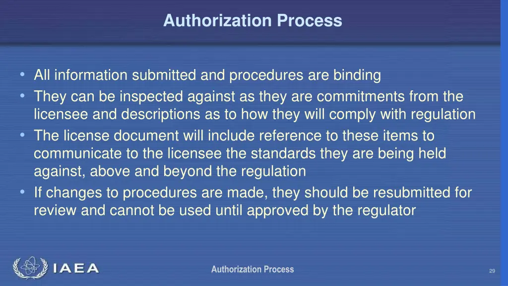 authorization process 28