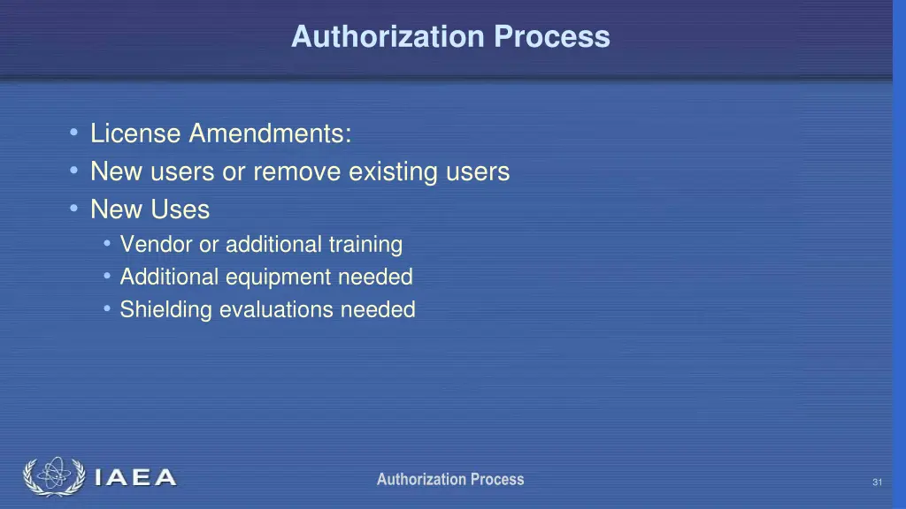 authorization process 30