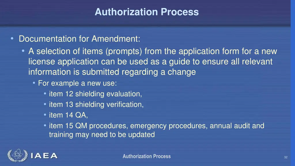 authorization process 31