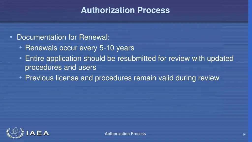 authorization process 35