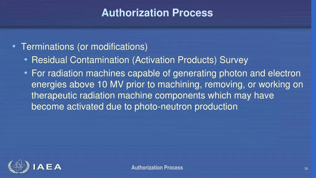 authorization process 37