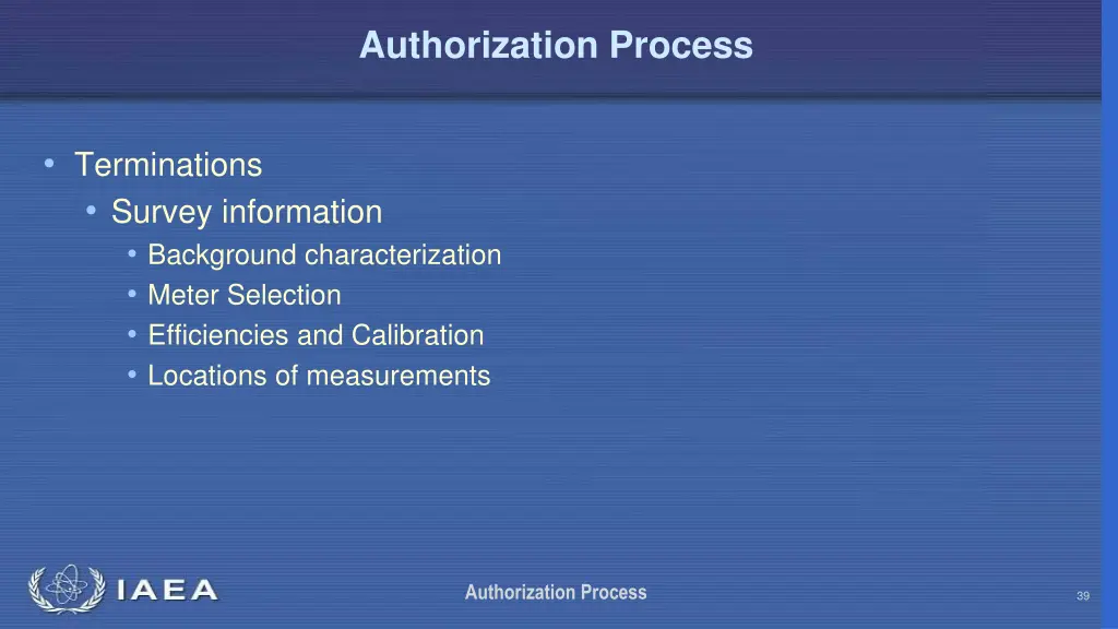 authorization process 38