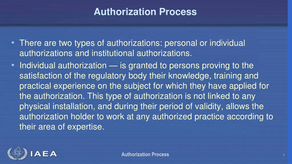 authorization process 6