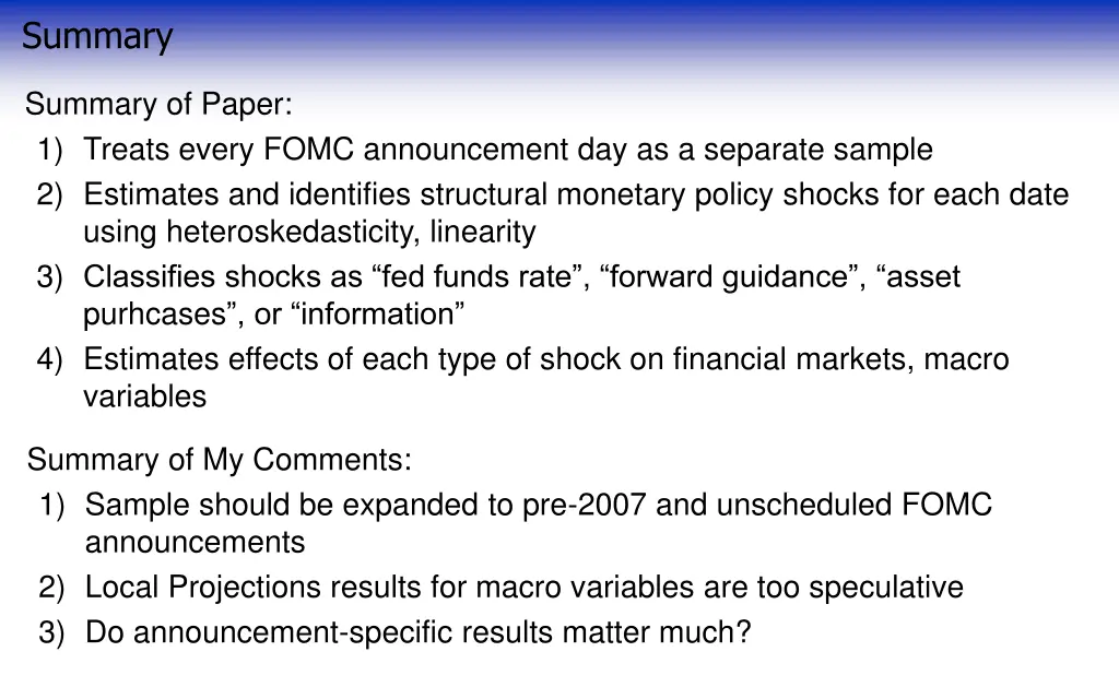 summary