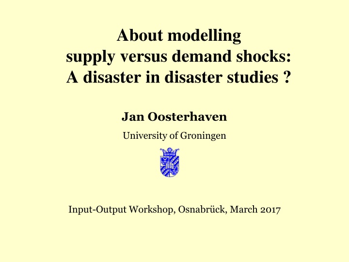 about modelling supply versus demand shocks