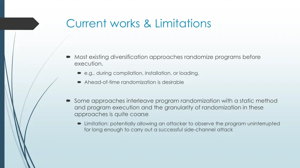 current works limitations