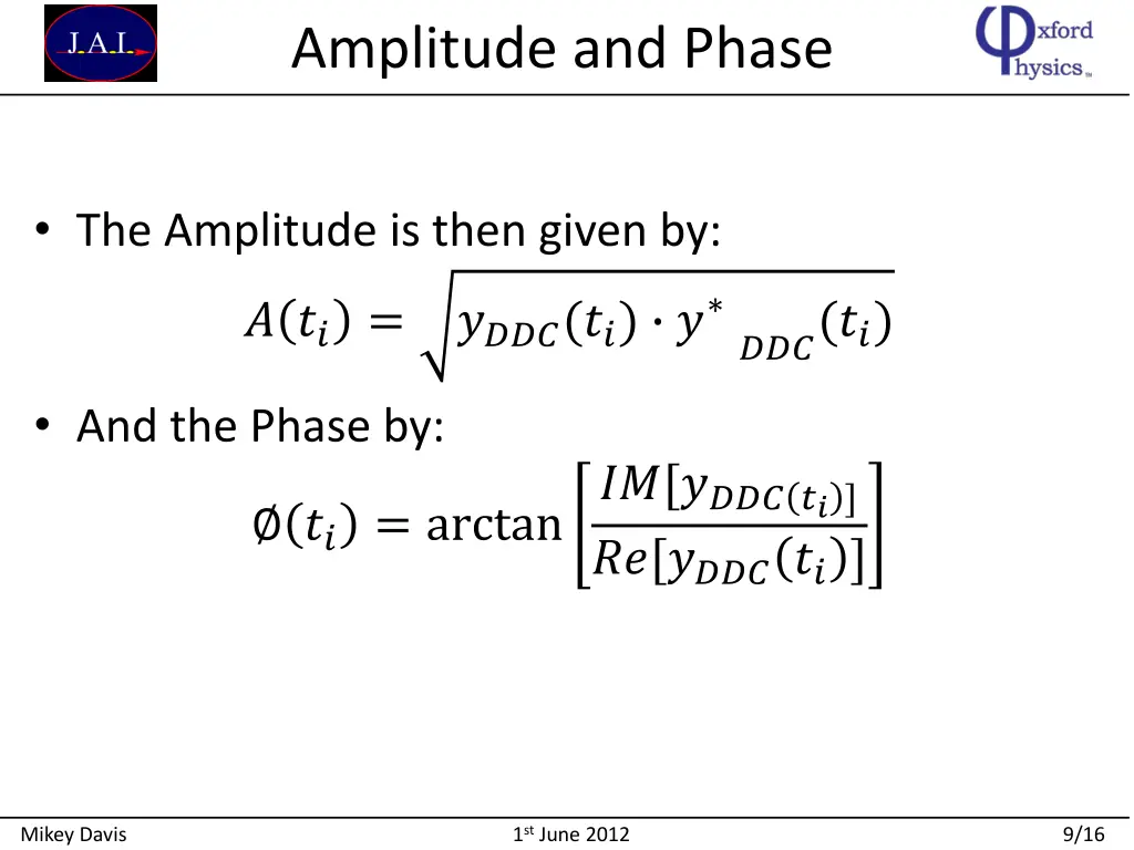 amplitude and phase