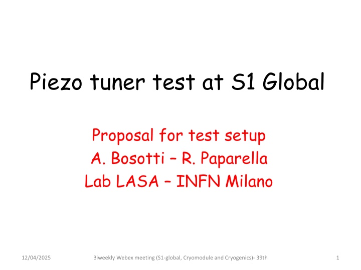 piezo tuner test at s1 global