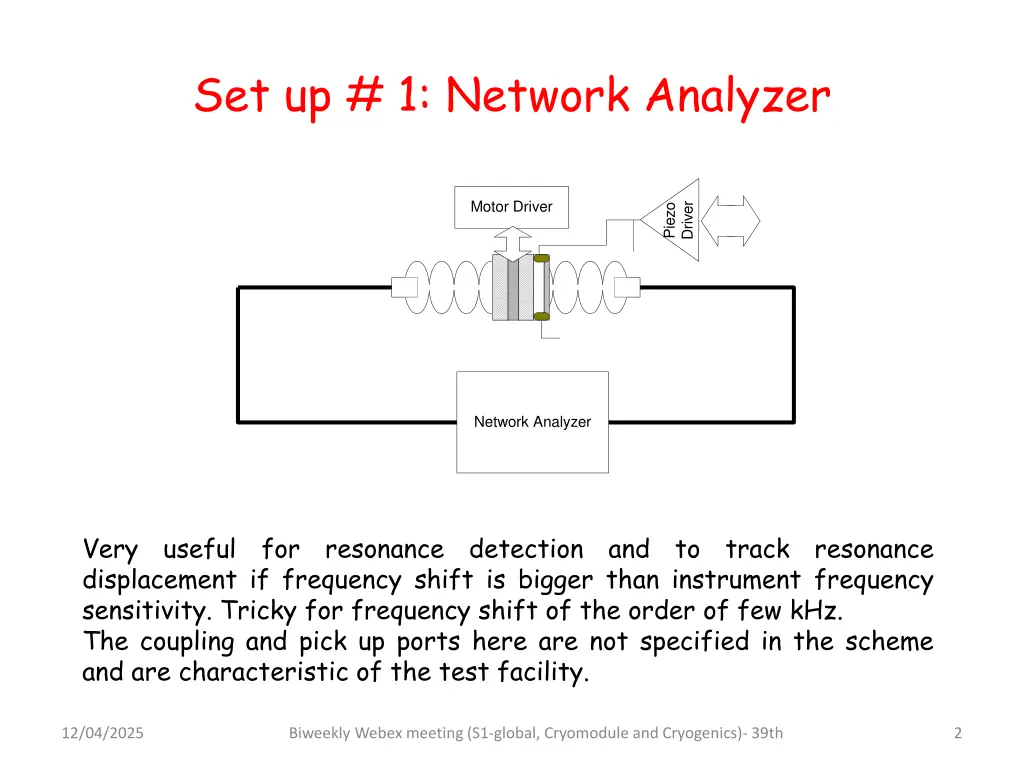set up 1 network analyzer