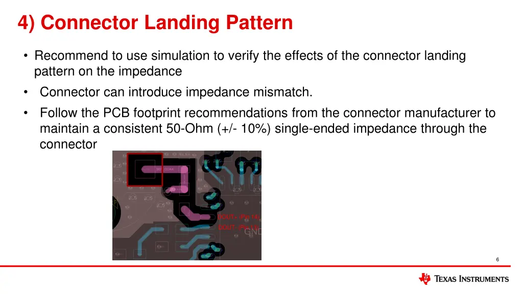 4 connector landing pattern