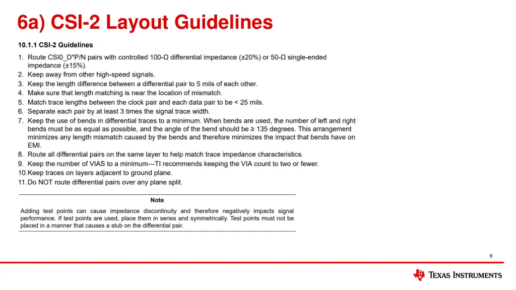 6a csi 2 layout guidelines