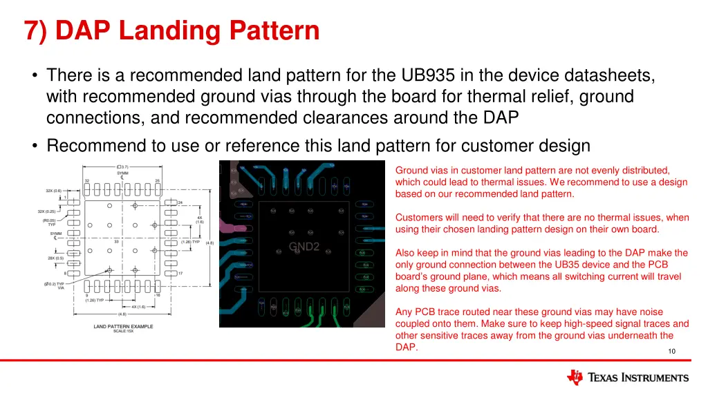 7 dap landing pattern