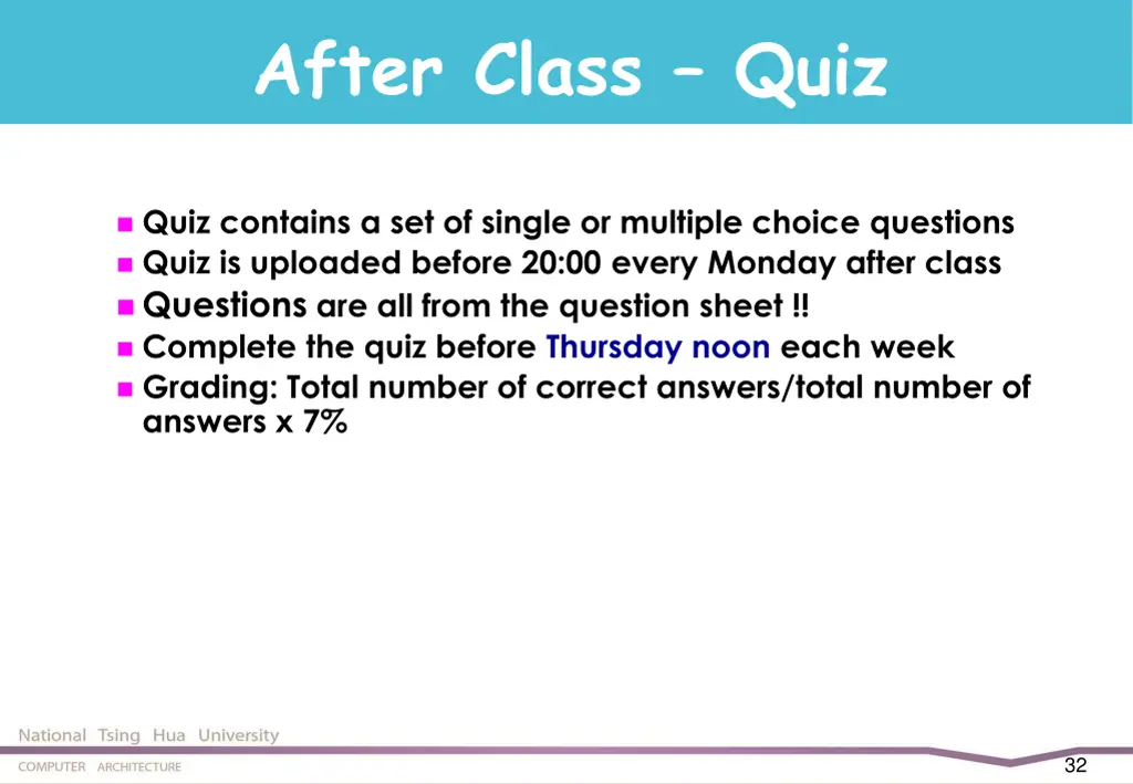 after class quiz