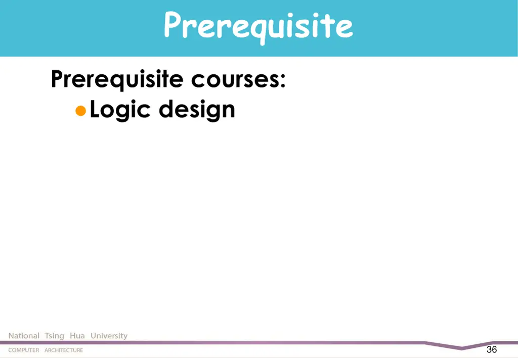 prerequisite