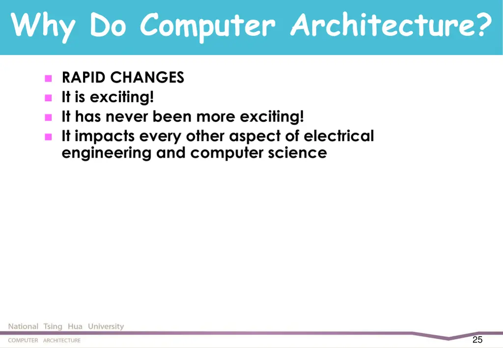 why do computer architecture