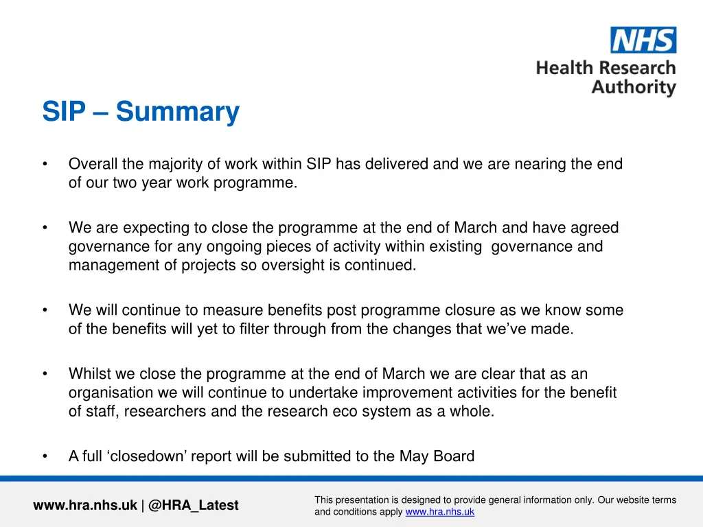 sip summary