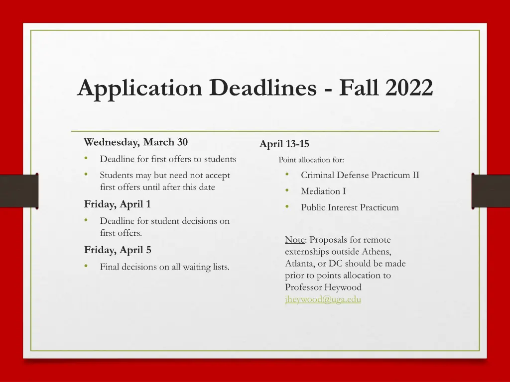 application deadlines fall 2022 1