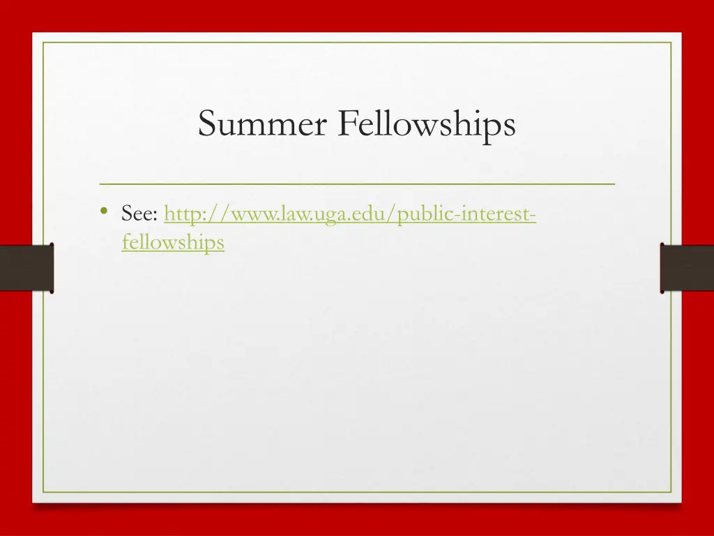 summer fellowships