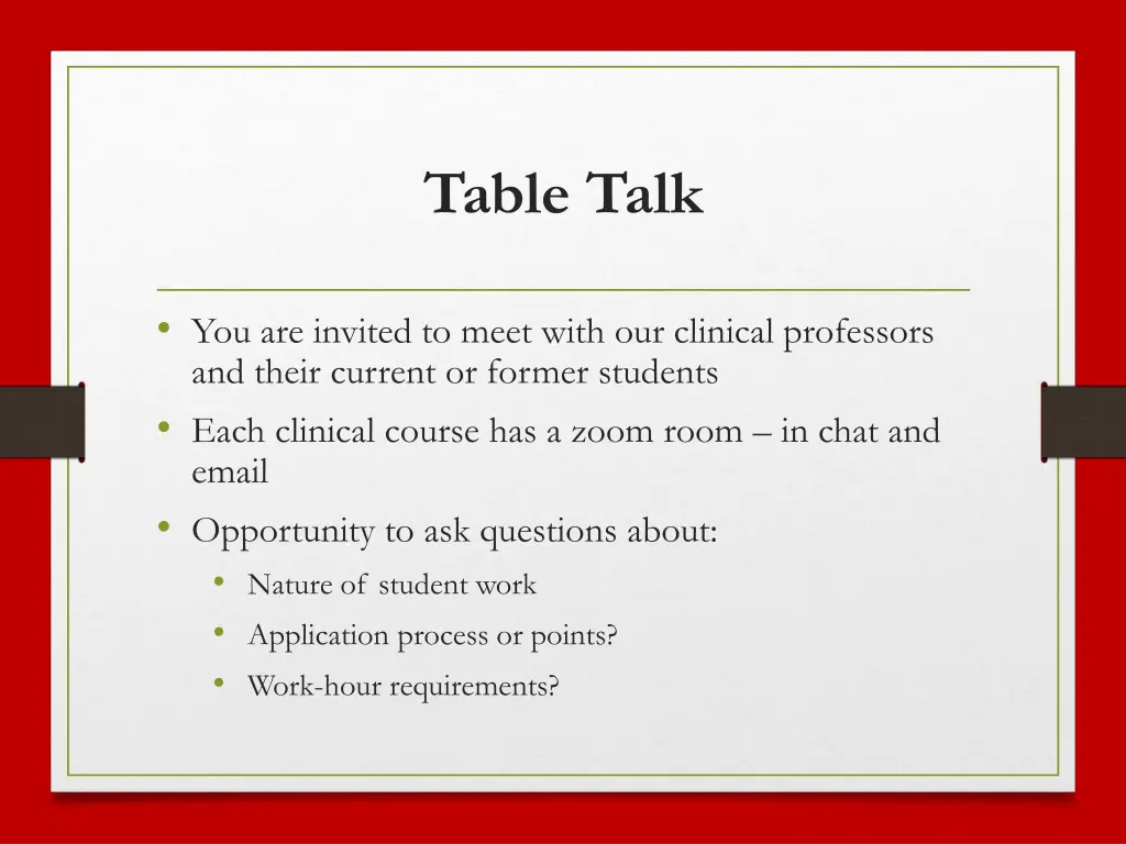 table talk
