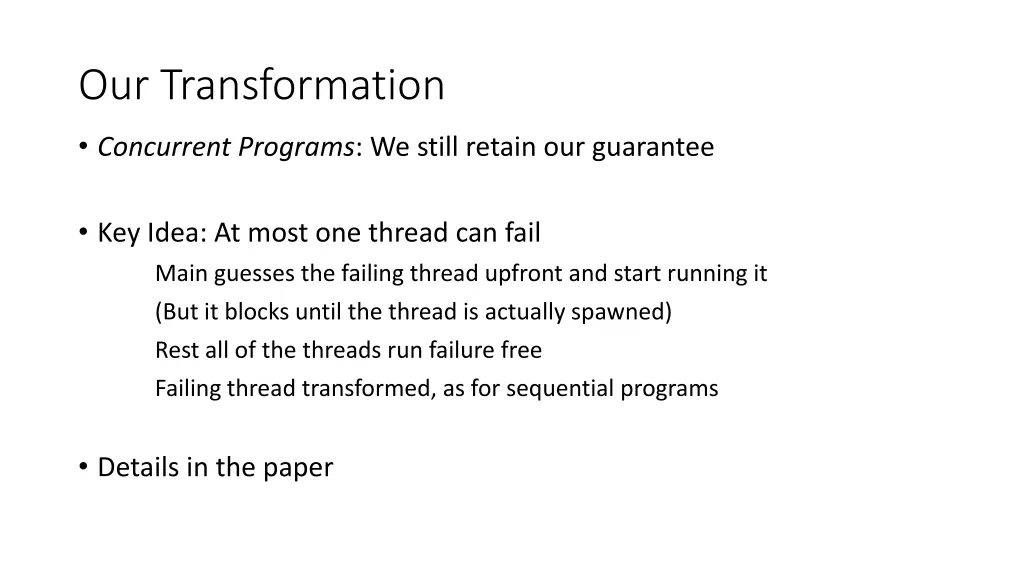 our transformation 7