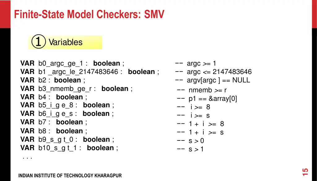 finite state model checkers smv