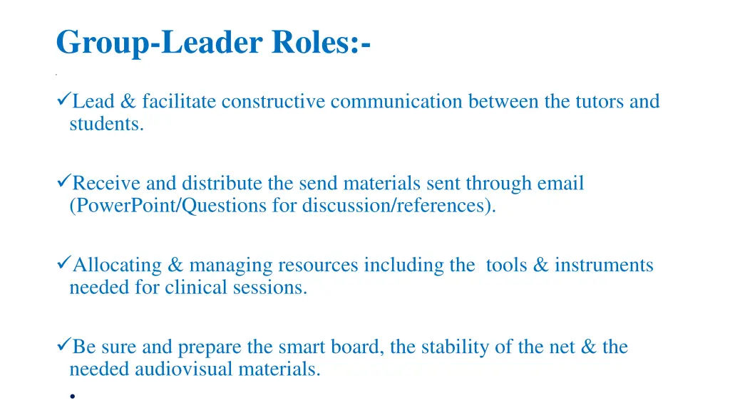 group leader roles