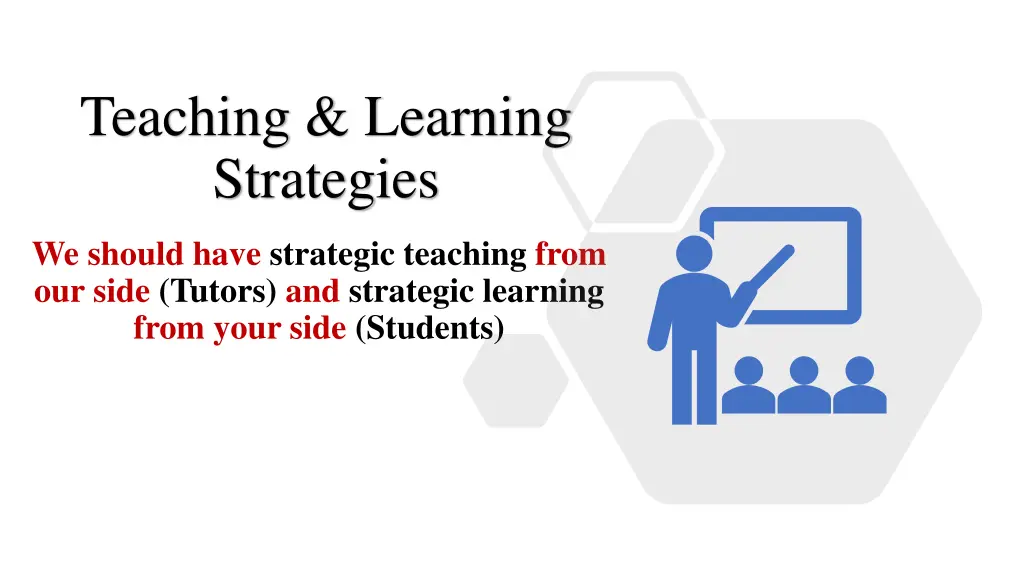 teaching learning strategies