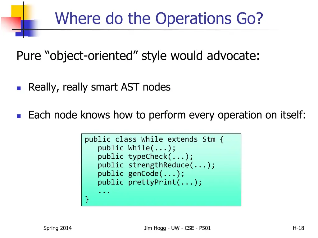 where do the operations go