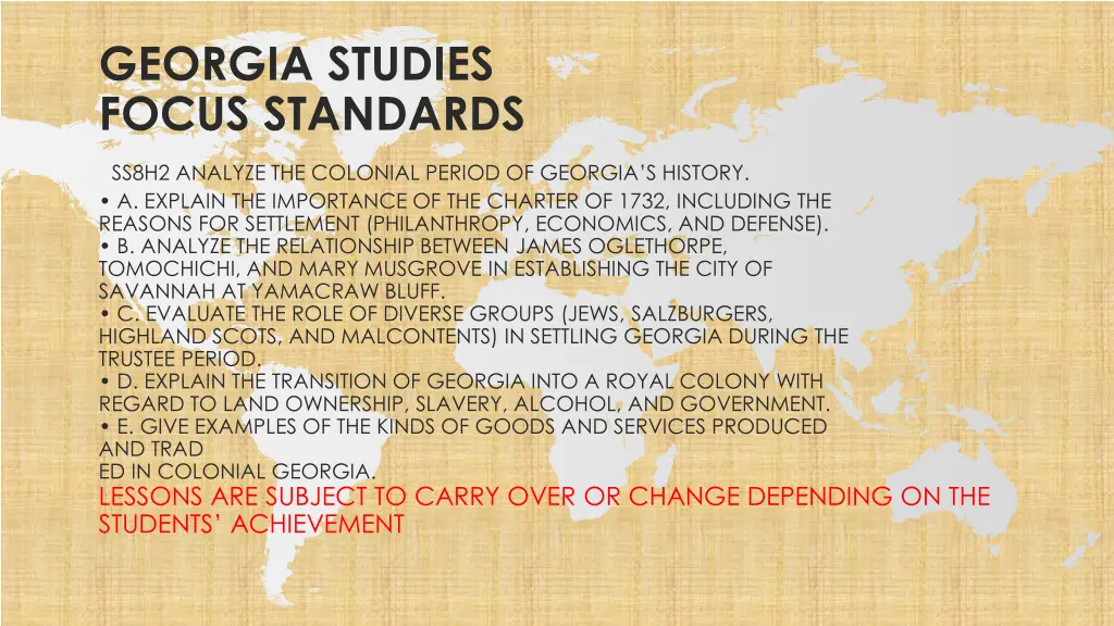georgia studies focus standards