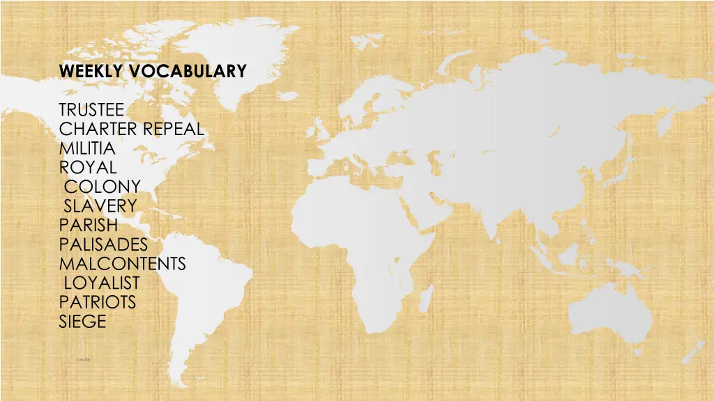 weekly vocabulary