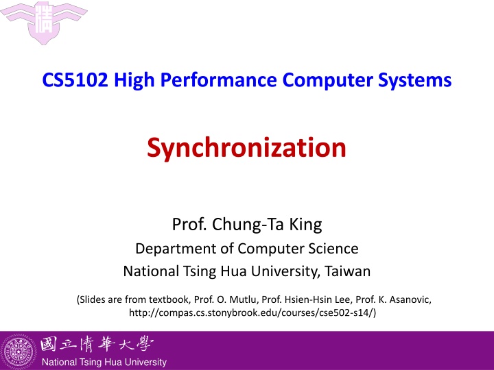 cs5102 high performance computer systems