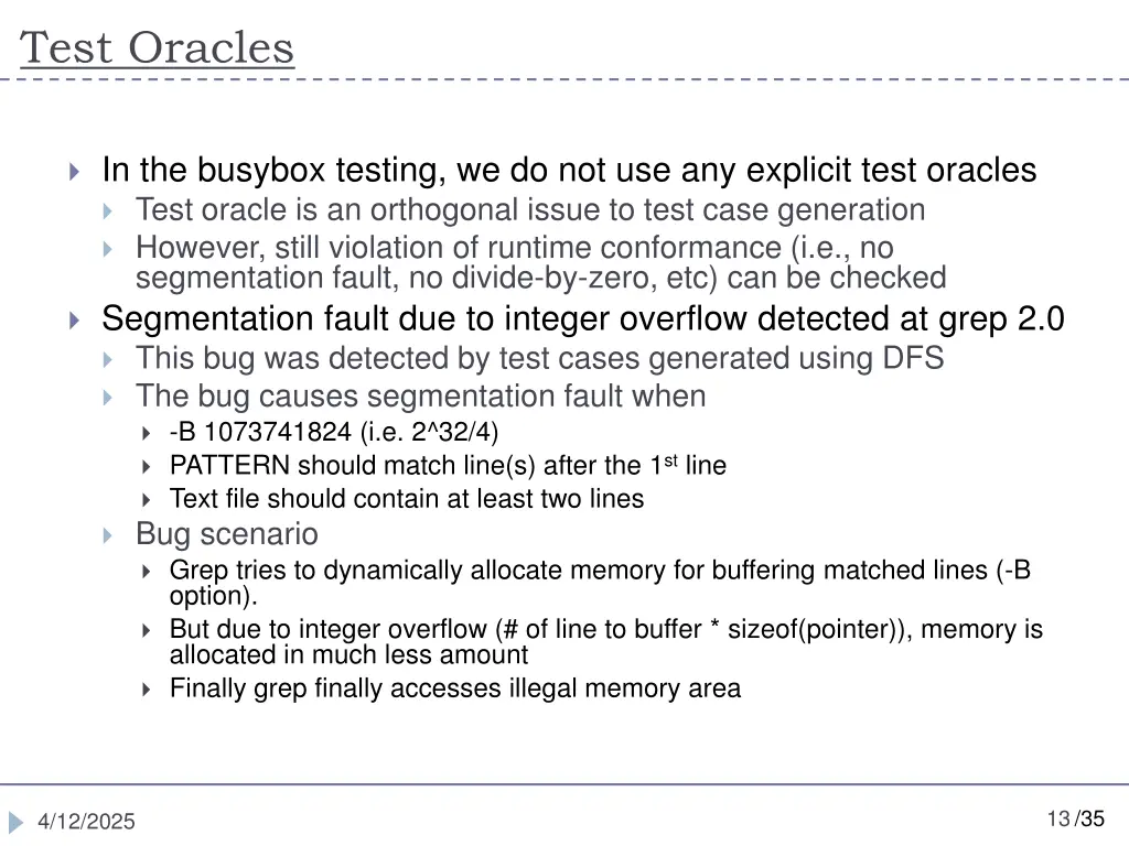 test oracles