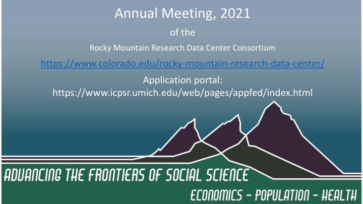 advancing the frontiers of social science