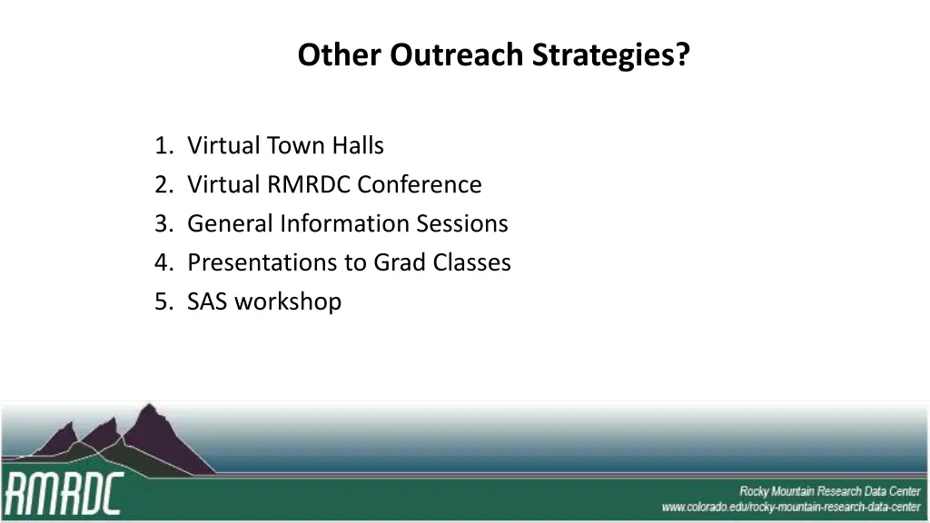 other outreach strategies