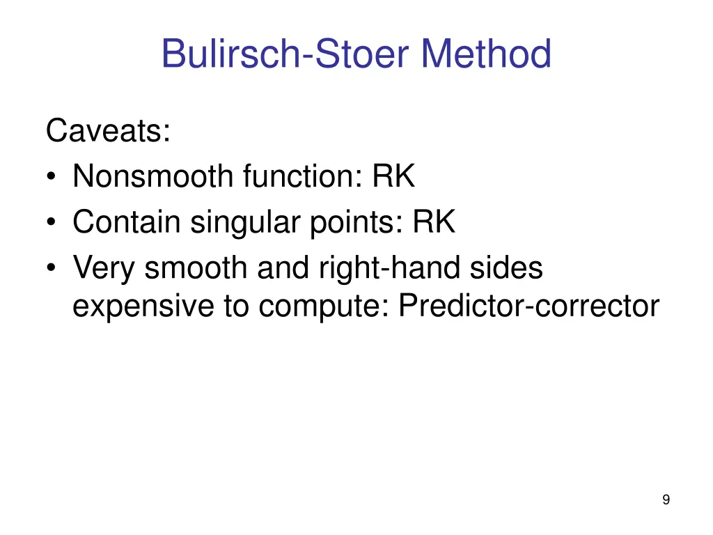 bulirsch stoer method