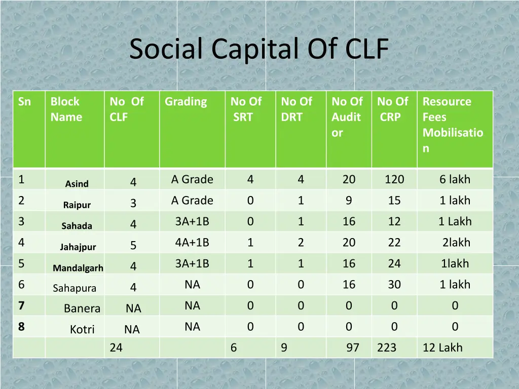 social capital of clf