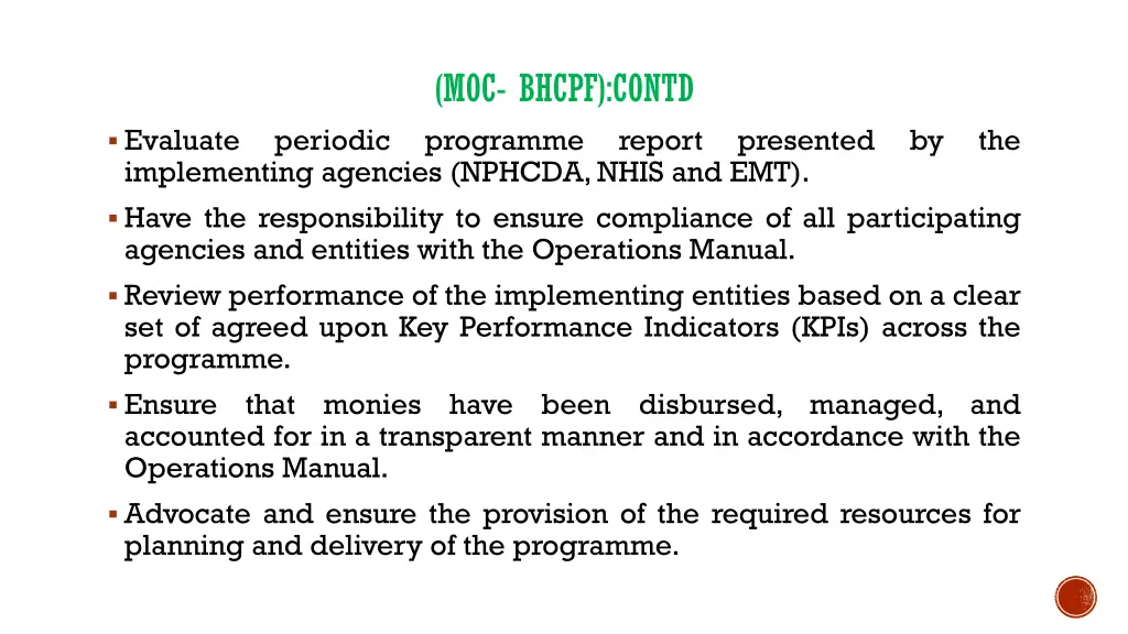 moc bhcpf contd programme