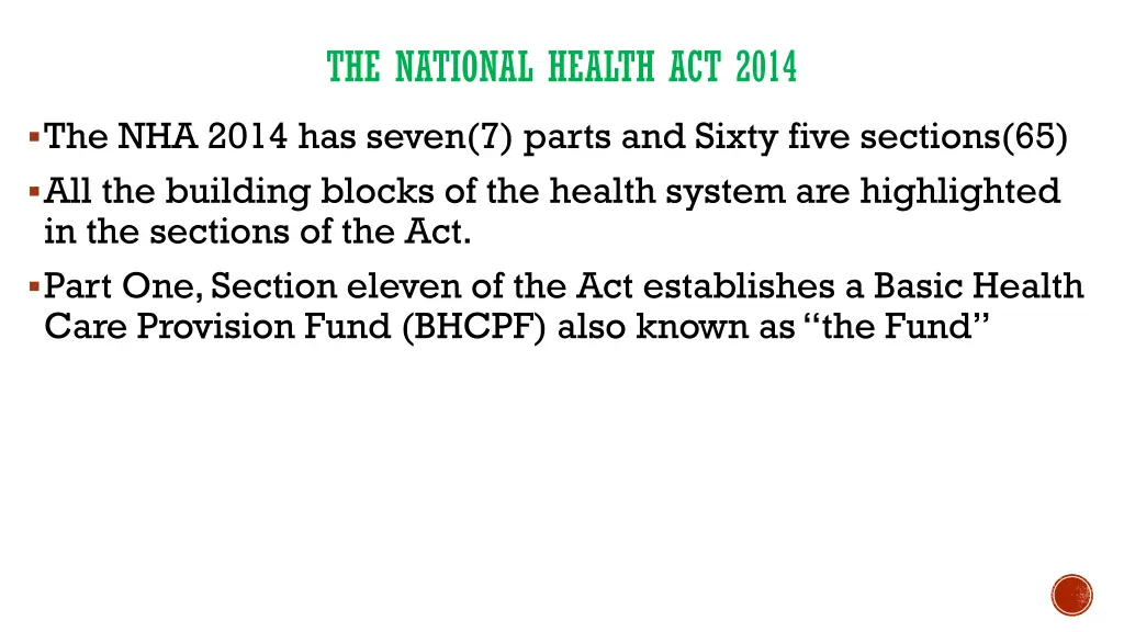 the national health act 2014 1