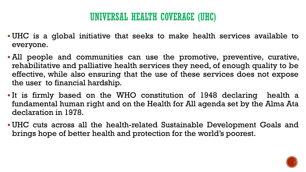 universal health coverage uhc