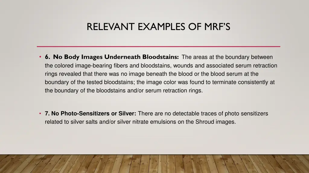 relevant examples of mrf s 1