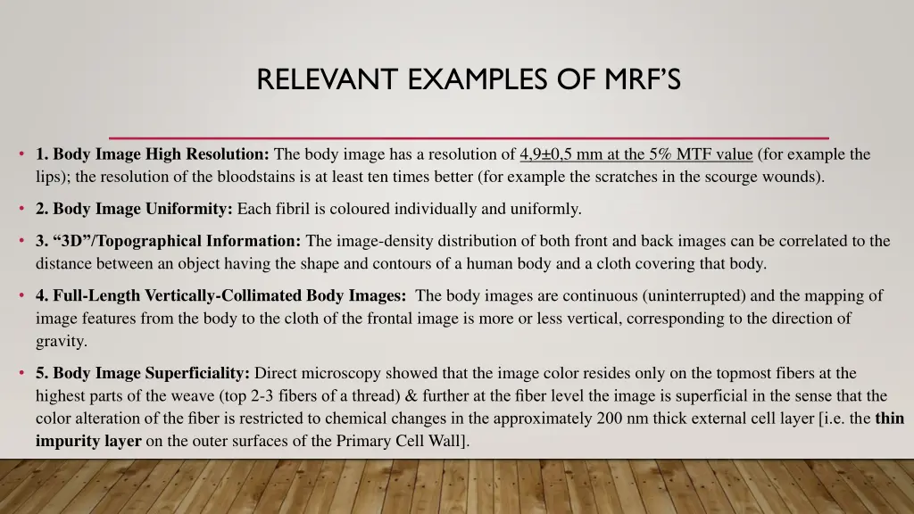 relevant examples of mrf s