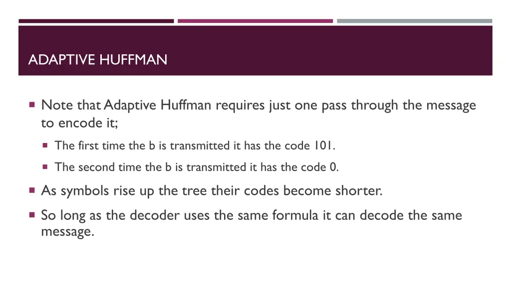 adaptive huffman 2