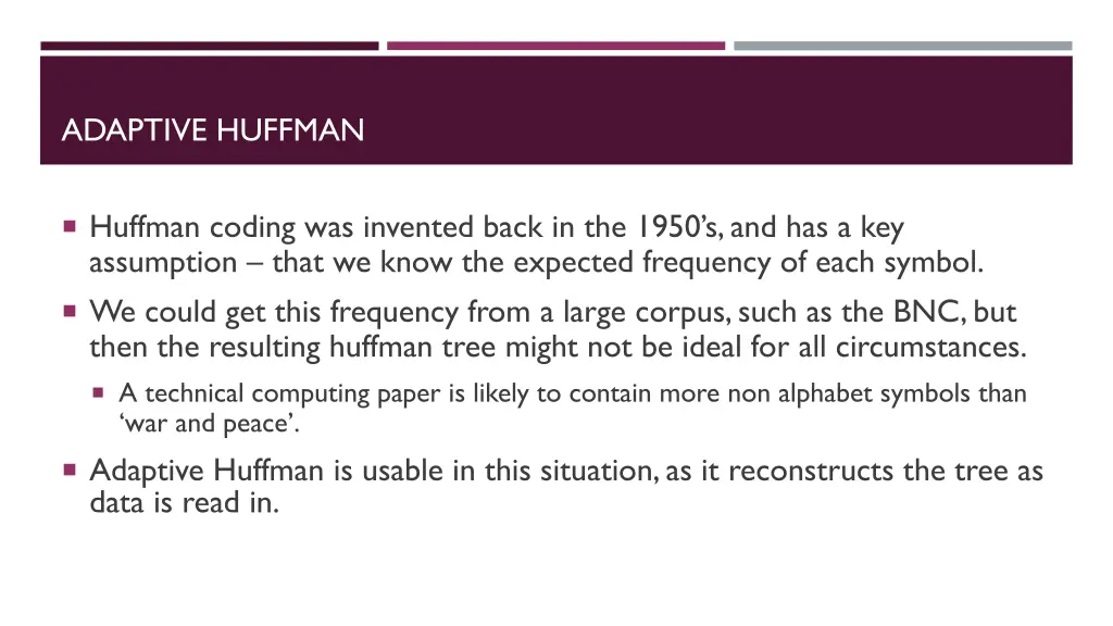 adaptive huffman