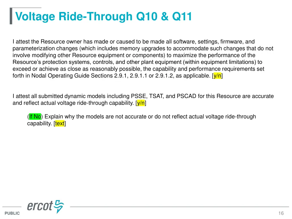 voltage ride through q10 q11