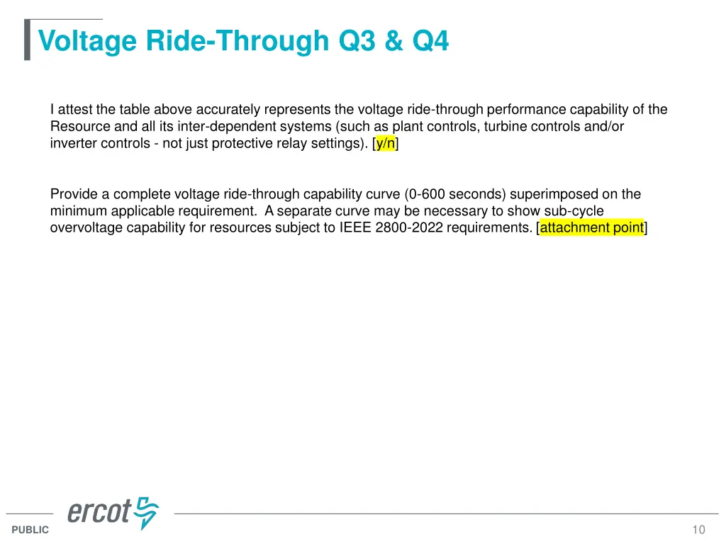 voltage ride through q3 q4