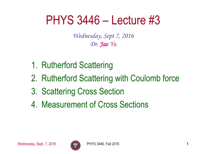phys 3446 lecture 3