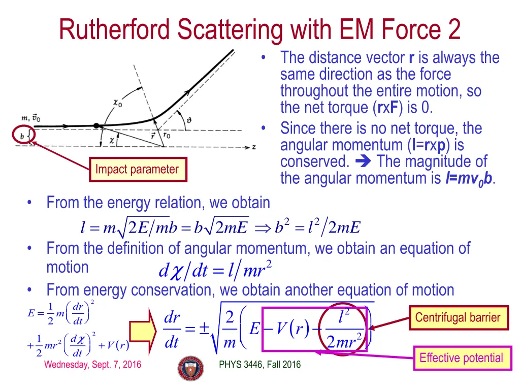 rutherford scattering with em force 2