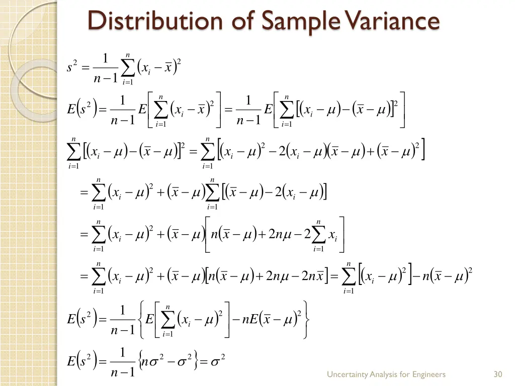 distribution of sample variance