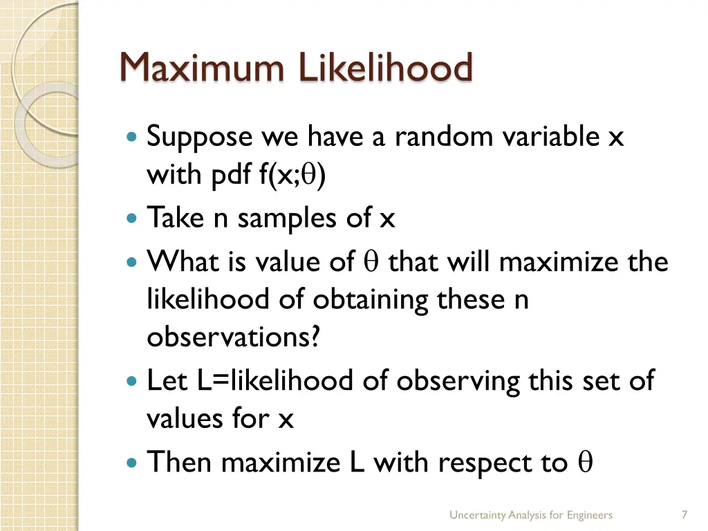 maximum likelihood