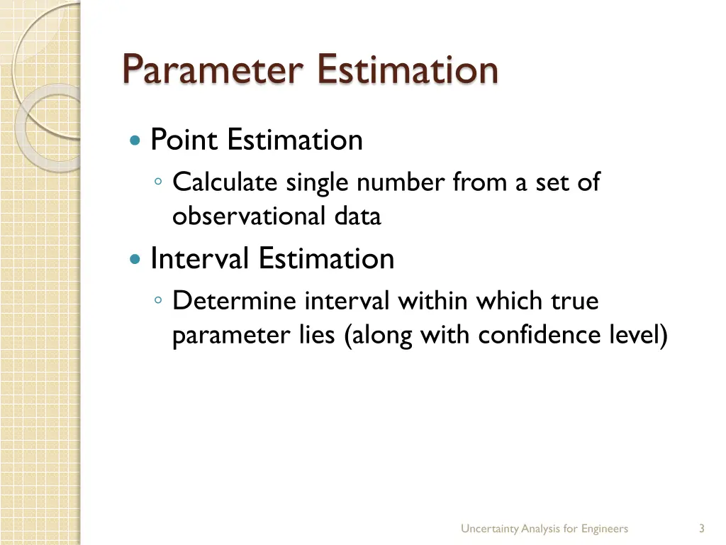 parameter estimation